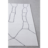 Prince Grey Contour Abstract Curves Rug