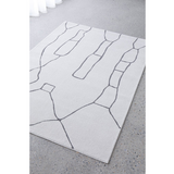 Prince Grey Contour Abstract Curves Rug