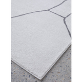 Prince Grey Contour Abstract Curves Rug