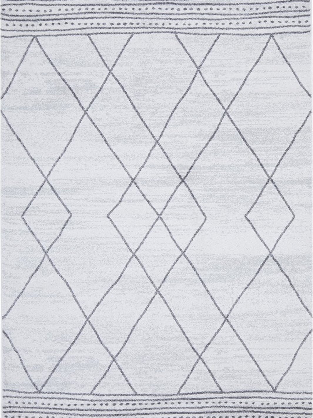 Prince Grey Tribal Diamond Rug
