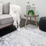 Grace Blue Faded Wash Transitional Rug