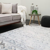 Grace Blue Faded Wash Transitional Rug