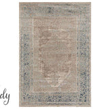 Grace Cream Medallion Faded Wash Transitional Rug