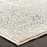 Grace Cream Medallion Faded Wash Transitional Rug