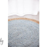 Polo Blue Jute Round