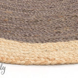 Polo Charcoal Jute Round