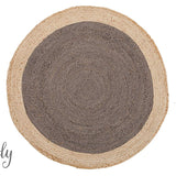 Polo Charcoal Jute Round