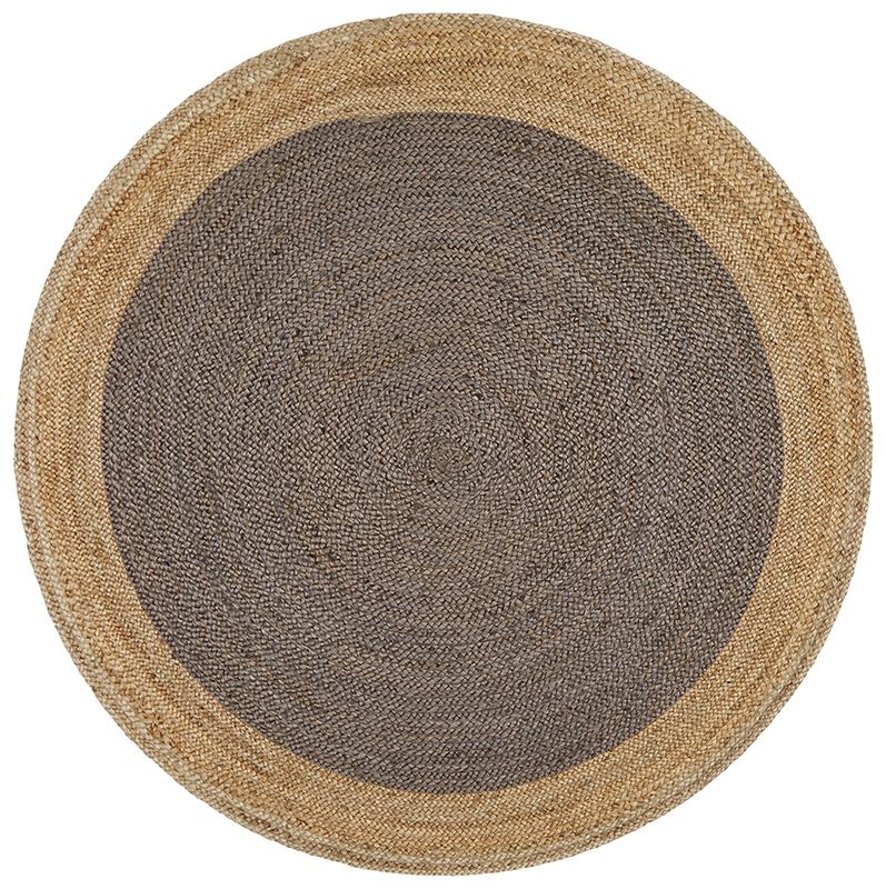 Polo Charcoal Jute Round