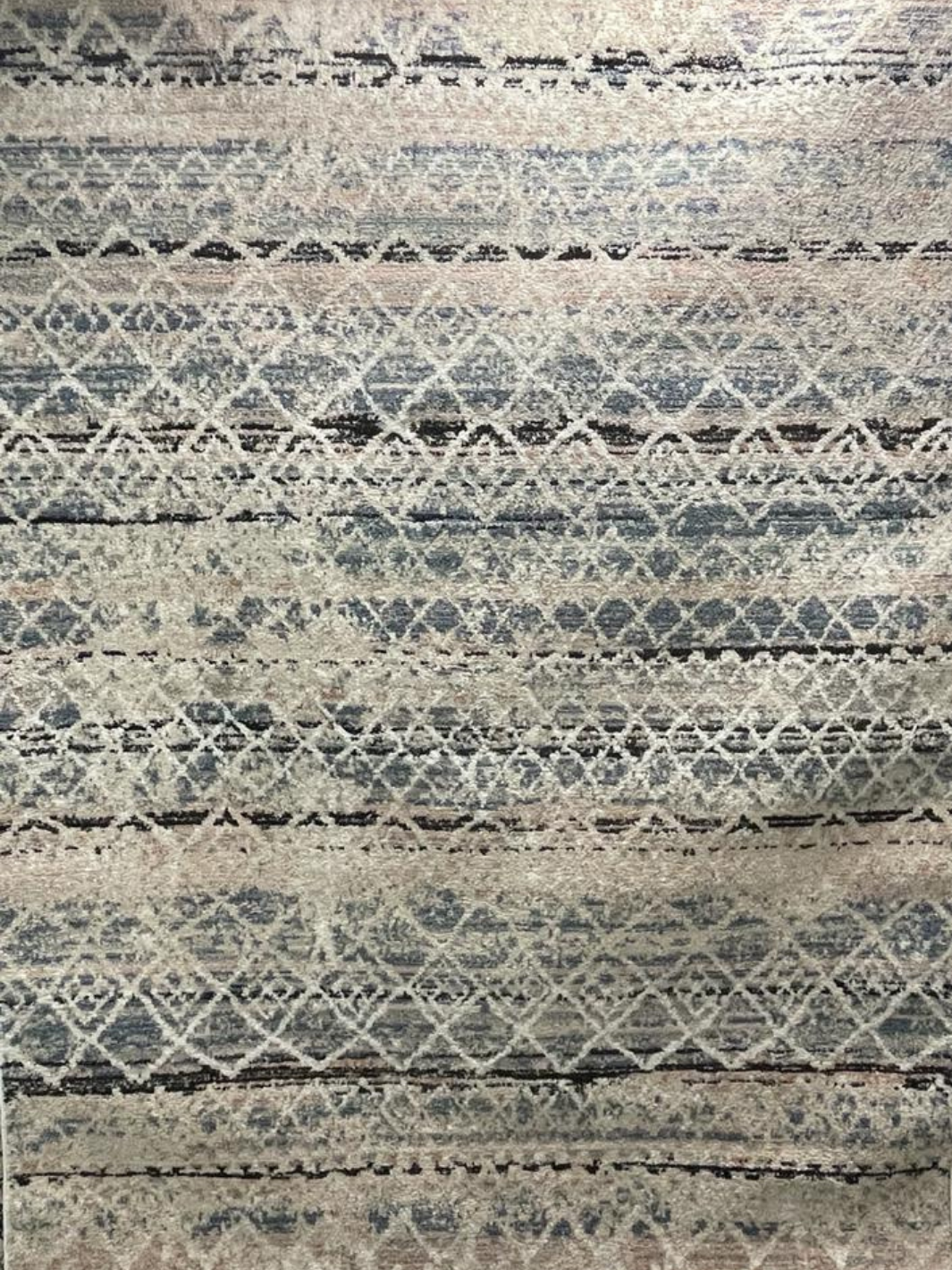 Colette Blue Beige Tribal Rug