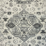 Priscilla Grey Ivory Medallion Rug