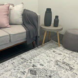 Priscilla Grey Ivory Medallion Rug
