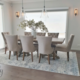 Grace Blue Faded Wash Transitional Rug