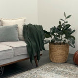 Grace Beige Medallion Faded Wash Transitional Rug