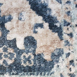 Grace Blue Medallion Faded Wash Transitional Rug