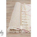 Saffia Pink Diamonds Plush Boho Rug
