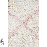 Saffia Pink Diamonds Plush Boho Rug