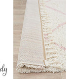Saffia Pink Diamonds Plush Boho Rug