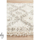 Saffia Natural Ethnic Prints Plush Boho Hallway Runner Rug