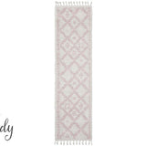 Saffia Pink Ethnic Prints Plush Boho Rug