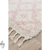 Saffia Pink Ethnic Prints Plush Boho Rug