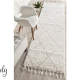 Saffia Pink Tribal Imprints Plush Boho Rug