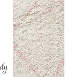 Saffia Pink Tribal Imprints Plush Boho Hallway Runner Rug