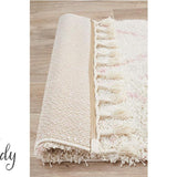Saffia Pink Tribal Imprints Plush Boho Hallway Runner Rug