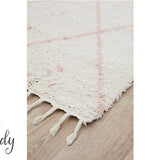 Saffia Pink Tribal Imprints Plush Boho Rug