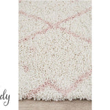 Saffia Pink Tribal Imprints Plush Boho Rug