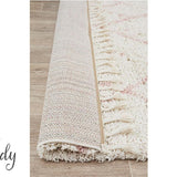 Saffia Pink Tribal Imprints Plush Boho Rug