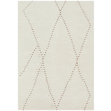 Samira Natural Dotted Diamond Abstract Wool Rug