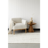 Samira Natural Dotted Diamond Abstract Wool Rug