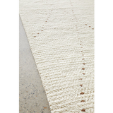 Samira Natural Dotted Diamond Abstract Wool Rug