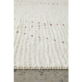 Samira Natural Dotted Diamond Abstract Wool Rug