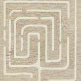 Samira Natural Modern Maze Wool Rug