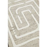 Samira Natural Modern Maze Wool Rug