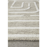 Samira Natural Modern Maze Wool Rug