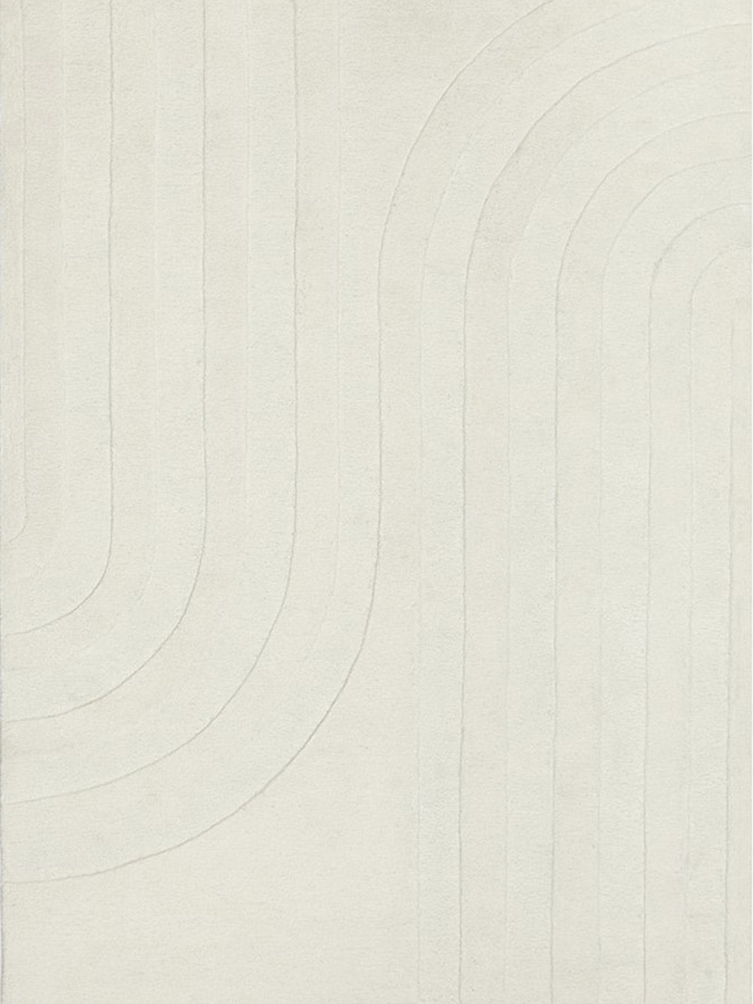 Samira White Arched Modern Rug