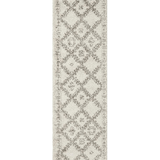 Saffia Natural Ethnic Prints Plush Boho Hallway Runner Rug