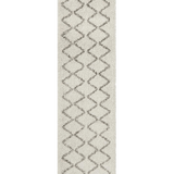 Saffia Natural Zigzag Plush Boho Hallway Runner Rug