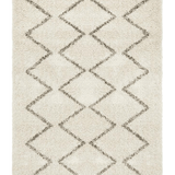 Saffia Natural Zigzag Plush Boho Rug
