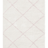 Saffia Pink Diamonds Plush Boho Rug
