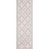 Saffia Pink Ethnic Prints Plush Boho Hallway Runner Rug