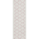 Saffia Pink Zigzag Plush Boho Hallway Runner Rug