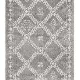 Saffia Silver Ethnic Prints Plush Boho Rug