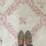 Saffia Pink Ethnic Prints Plush Boho Rug