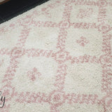 Saffia Pink Ethnic Prints Plush Boho Rug