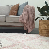 Saffia Pink Ethnic Prints Plush Boho Rug