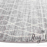 Awaken Silver Diamond Round Rug