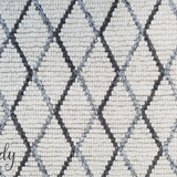 Civic Ivory Diamond Hand Woven Wool Rug